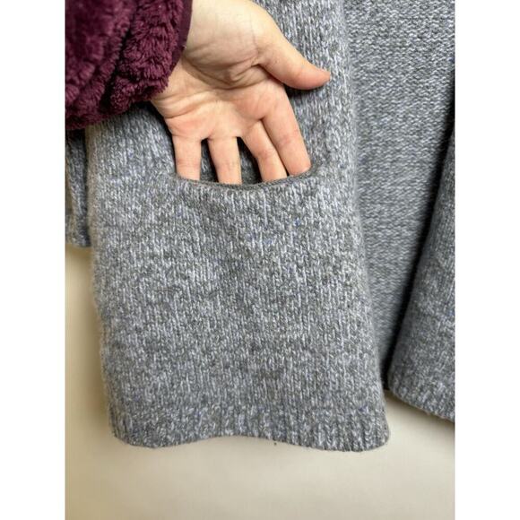 L.L. Bean Signature Wool Cardigan Sweater Women's Size S Heathered Gray Open - Picture 6 of 6